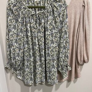 Set of 2 long sleeve dressy tops - 1X